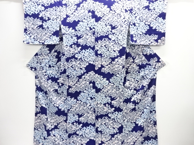 JAPANESE KIMONO / KOMON / UNUSED / FLORAL PLANTS